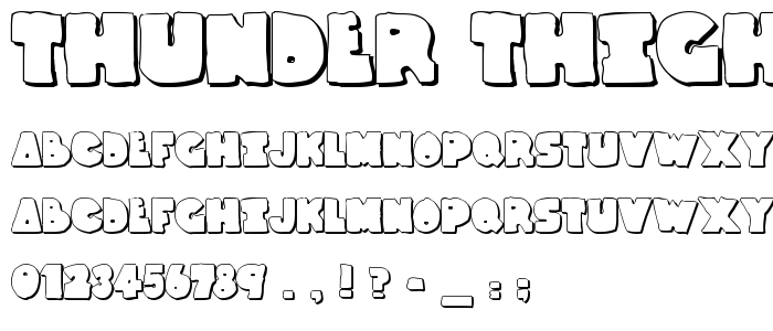 Thunder_Thighs__Shadow font