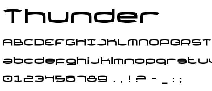 Thunder font