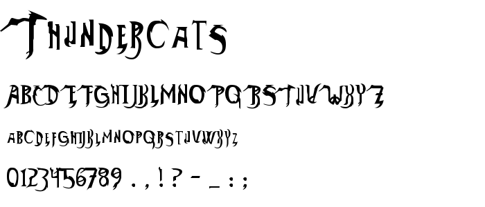 Thundercats font