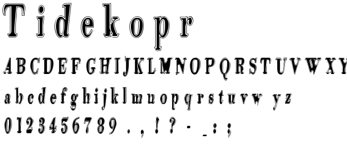 Tidekopr font