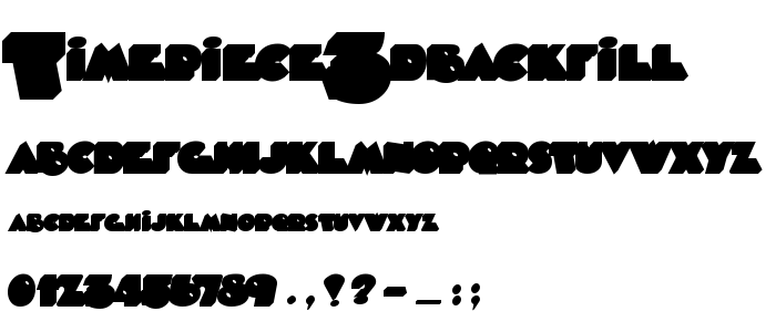 Timepiece3dbackfill font