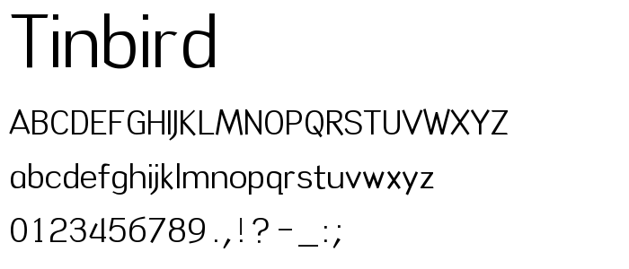 Tinbird font