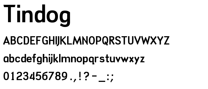 Tindog font