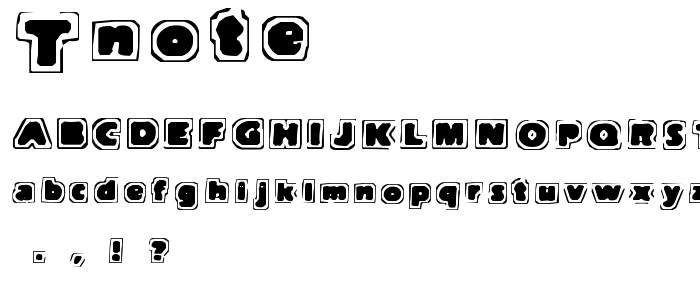 Tnote font