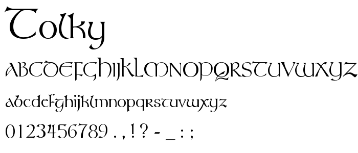 Tolky font