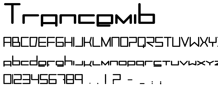 Trancemib font