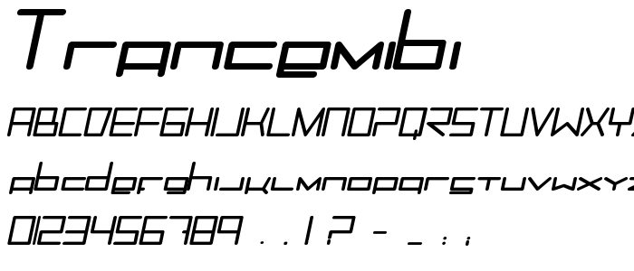 Trancemibi font