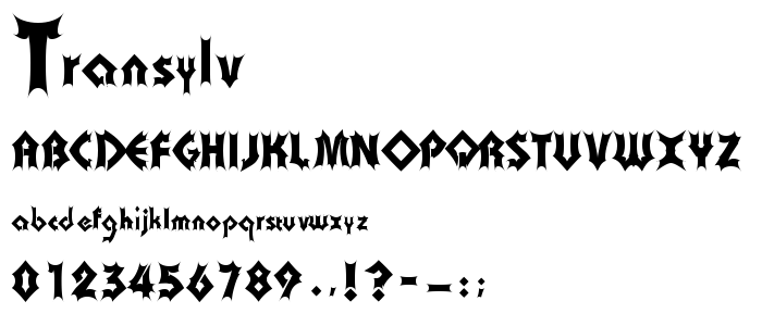Transylv font