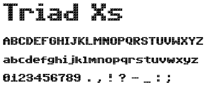 Triad_Xs font