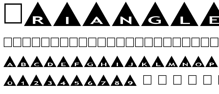 Triangles font
