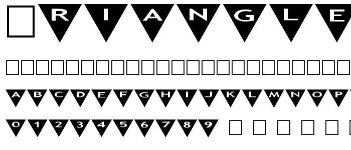 Triangles2 font