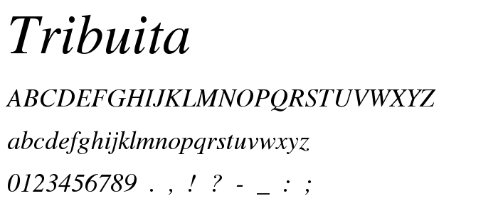 Tribuita font