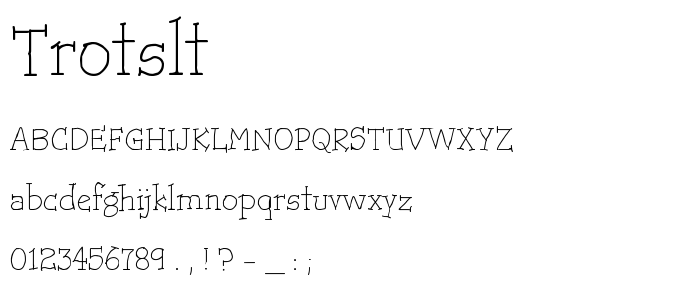 Trotslt font