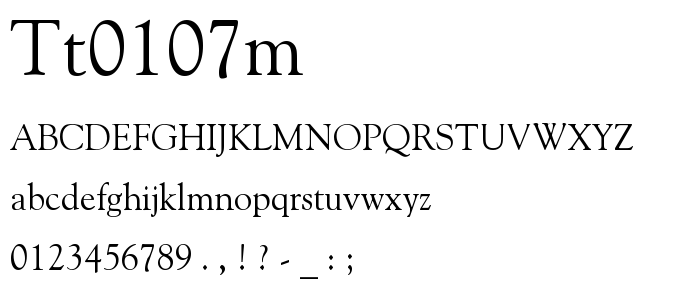 Tt0107m font