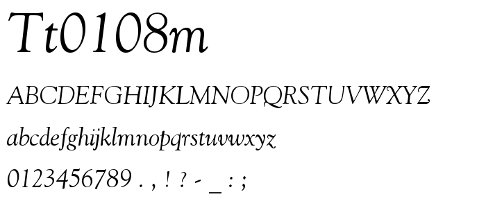 Tt0108m font