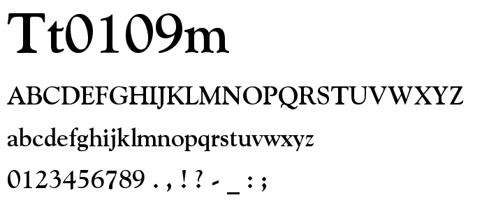 Tt0109m font