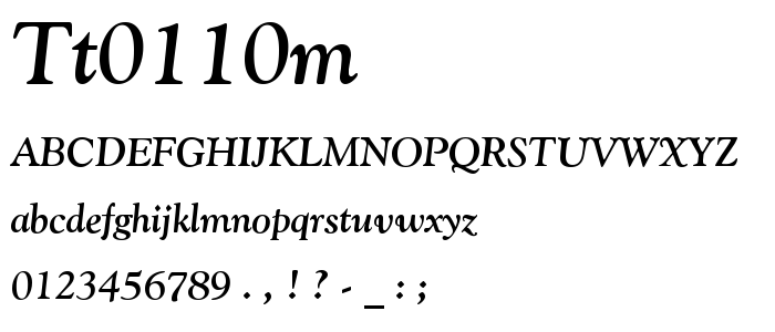 Tt0110m font