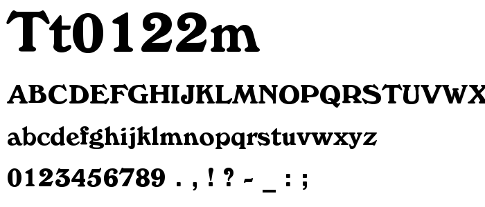 Tt0122m font