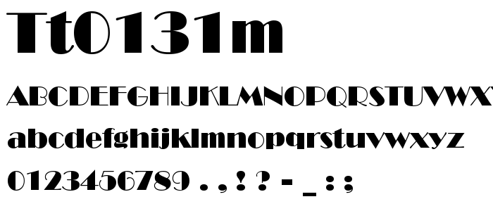 Tt0131m font