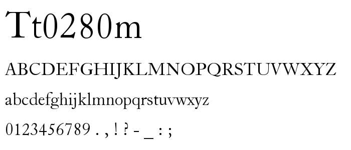 Tt0280m font