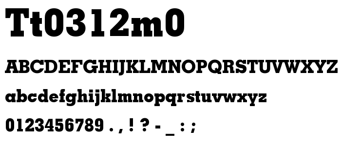 Tt0312m0 font