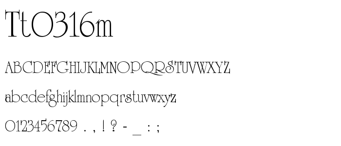 Tt0316m font