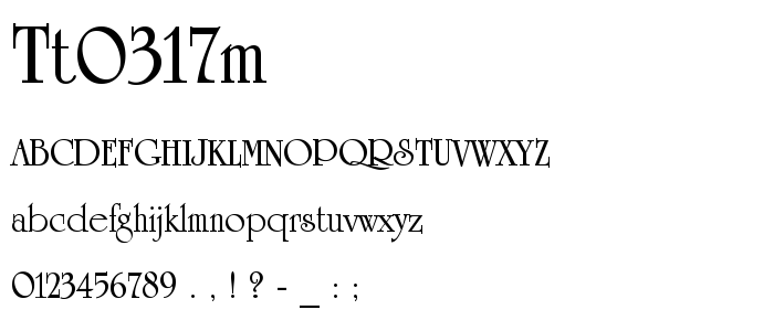 Tt0317m font