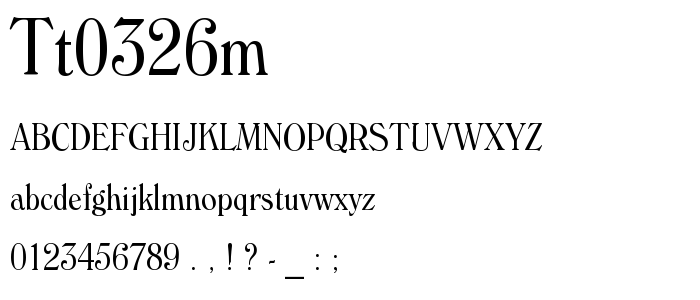 Tt0326m font