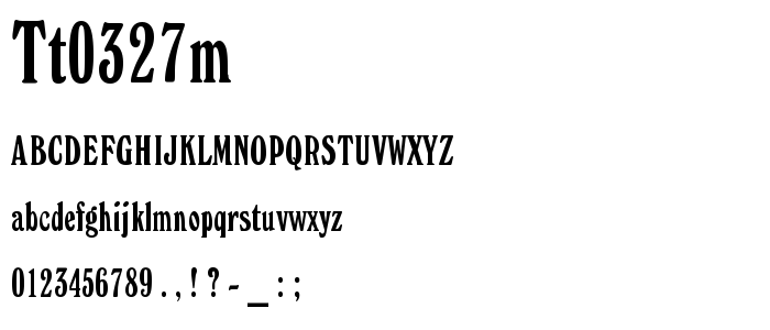 Tt0327m font