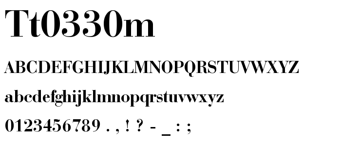 Tt0330m font