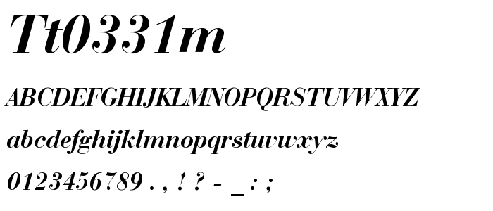 Tt0331m font