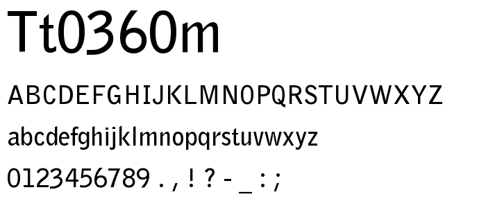 Tt0360m font