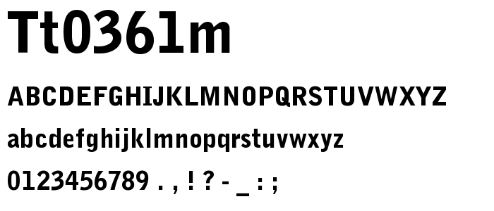 Tt0361m font