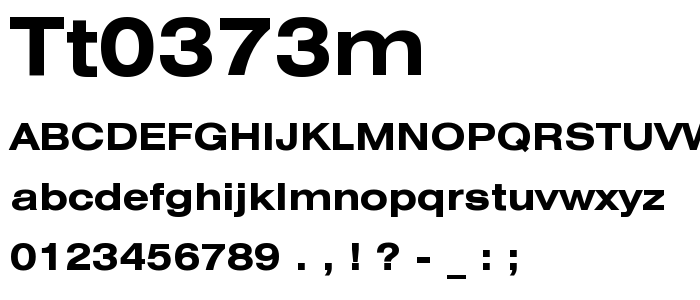 Tt0373m font