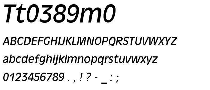 Tt0389m0 font