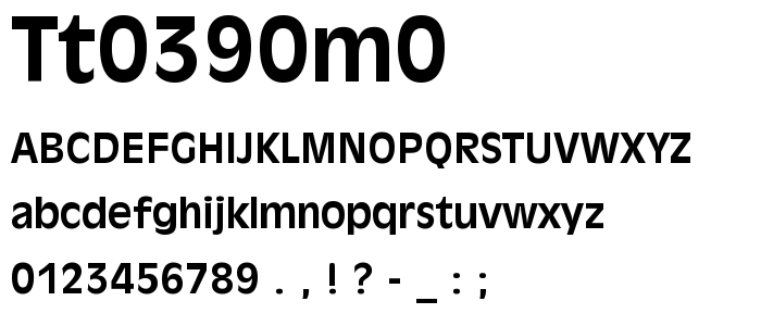 Tt0390m0 font