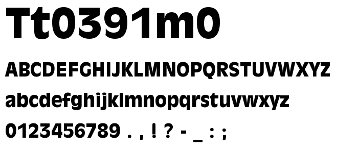 Tt0391m0 font