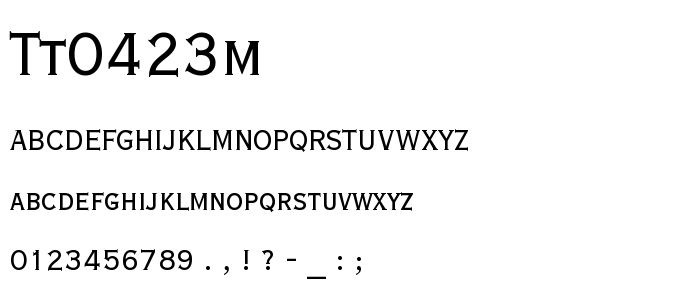 Tt0423m font