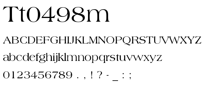 Tt0498m font