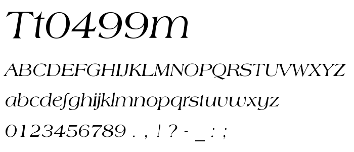 Tt0499m font