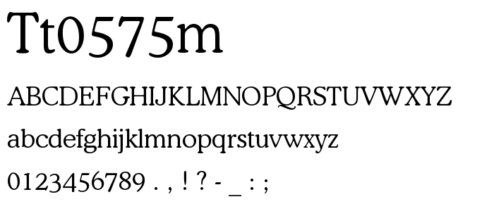 Tt0575m font