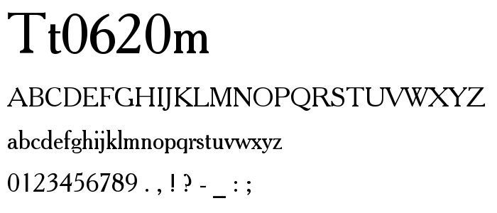 Tt0620m font