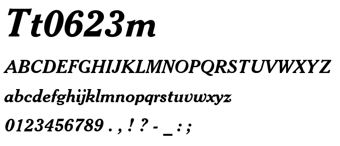 Tt0623m font