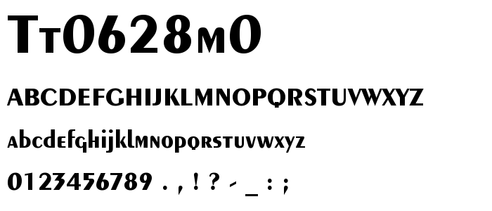 Tt0628m0 font