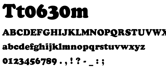 Tt0630m font