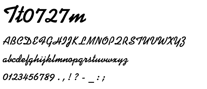 Tt0727m font