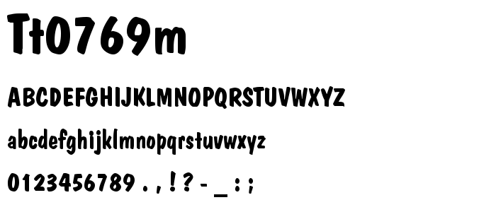 Tt0769m font