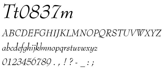 Tt0837m font