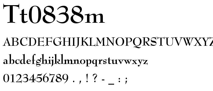 Tt0838m font