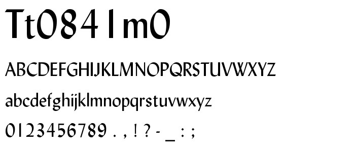 Tt0841m0 font